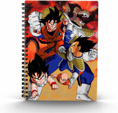 Sd toys dragon ball z notitieboek 3d-effect goku vs vegeta multicolours