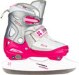 Nijdam Eiskunstlaufschuh – verstellbar – Größe 30–33 – halbweicher Stiefel – rosa 30–33