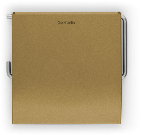 Brabantia Renew Toilettenpapierhalter – mit Klappe – hängend – ohne Bohren – warmes Gold