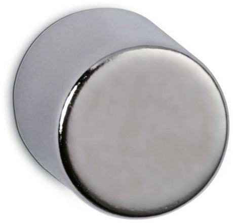 Maul Magnet rund 4 Stück 4 kg Stahl Metall Neodym magnetisch ø 1 x 1 cm silber