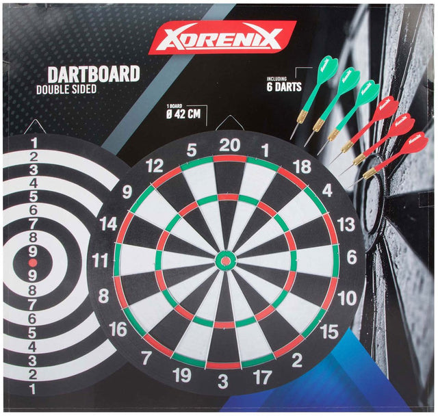 Adrenix Dartscheibe Klassiker mit 6 Pfeilen