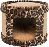 Trixie Kratztonne Leo-Leopardenmuster braun