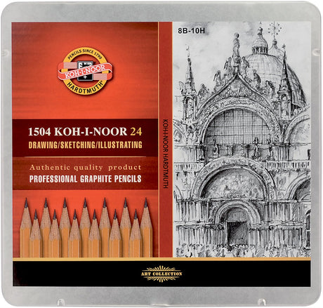 Koh-i-noor koh i noor grafietpotlood 1504 - 24 gradaties, 8b t m 10 h.