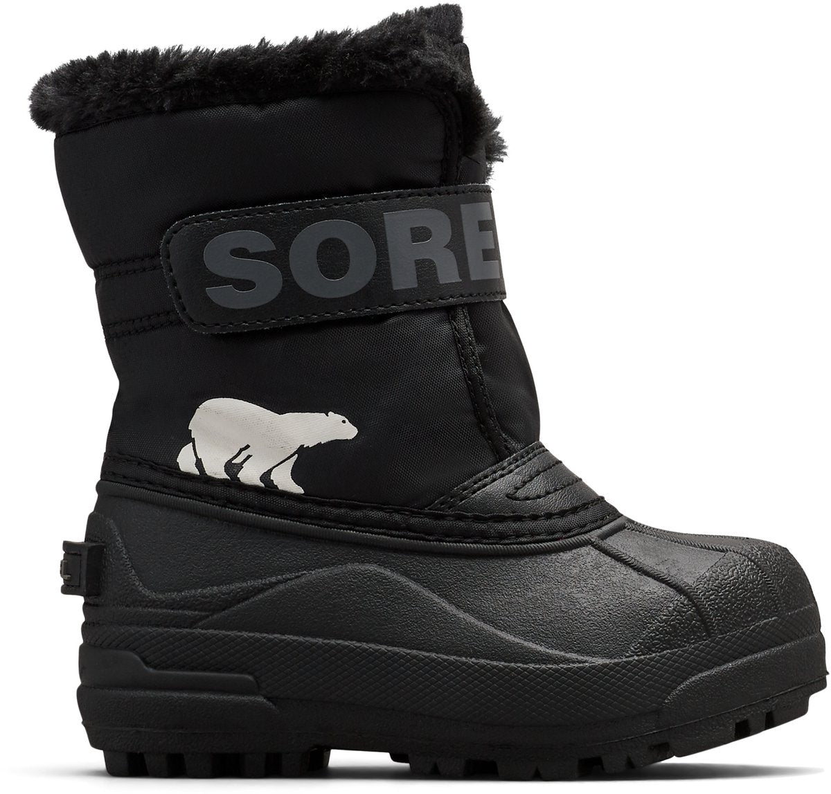 Sorel Kinder Snow Commander™ Boot Youth Unisex kleine Schneestiefel – Schwarz, Anthrazit – Größe 29