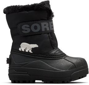 Sorel Kinder Snow Commander™ Boot Youth Unisex kleine Schneestiefel – Schwarz, Anthrazit – Größe 29
