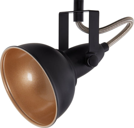 Briloner Soft - Deckenstrahler - Retro Aufbaustrahler - Schwarz-Gold - 2x E14 Fassung - Neigbar - Metall - 30,4 cm