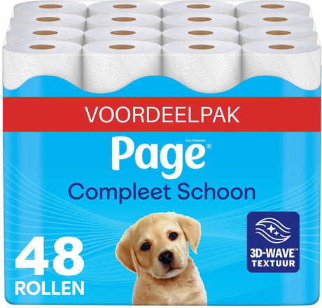 Page® Toilettenpapier – völlig sauberes Toilettenpapier – 48 Rollen – Vorteilspack