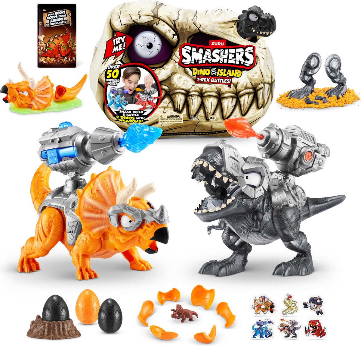Zuru Smashers Zuru – Smashers – Dino Island Trex Battles – Spielfigur – schwarze Version