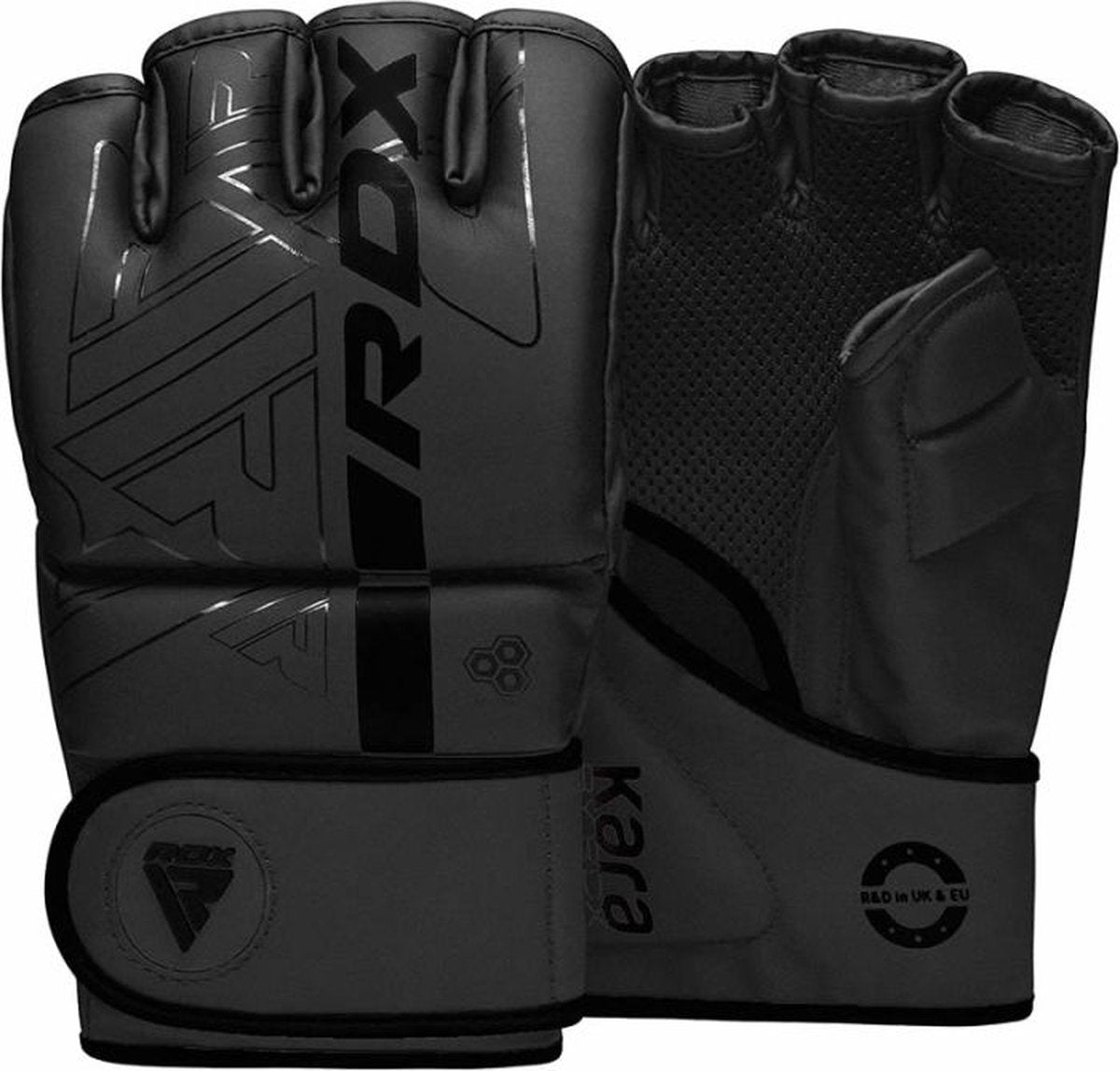 Rdx Sports – F6 Kara – Boxhandschuhe – MMA-Handschuhe – Training – Kampfsporthandschuhe – Boxen – Schwarz – matt – Größe M