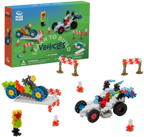 Plus-Plus Fahrzeuge bauen lernen 500-teiliger Baukasten – 7011 – Konstruktionsspielzeug – Konstruktionsspielzeug – Set mit Bausteinen – ab 5 Jahren