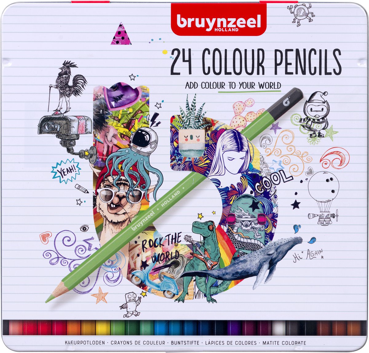 Bruynzeel Buntstifte Dose, 24 Farben