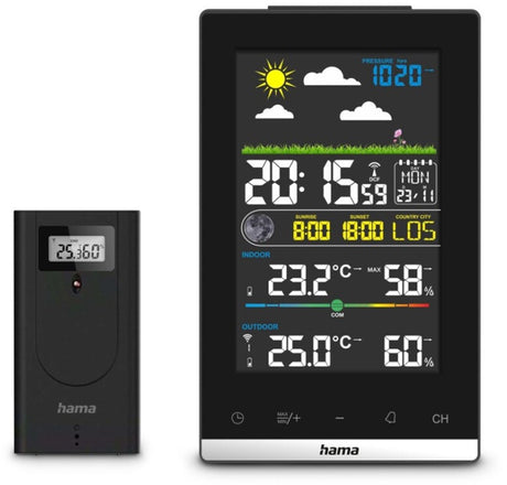 Hama jamaika 00222239 draadloos weerstation aantal sensoren max.: 3