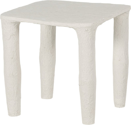 Woood Vion niedriger Beistelltisch – Pappmaché – gebrochenes Weiß – 40 x 40 x 40 cm