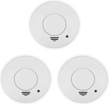 Smartwares fsm-12503 – Rauchmelder 3 Stück 85 dB – 10 Jahre Batterie und Sensor – Q-Label – Feuermelder