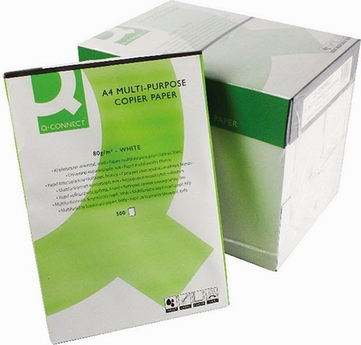 Q-Connect-Kopierpapier – A4 – 80 g – 500 Blatt – weiß