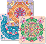 Playmais-Mosaikkarten schmücken trendige Mandalas