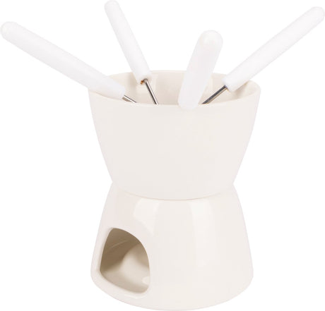 Gemütliches, trendiges Schokoladenfondue – Porzellan – ø 11,5 cm – weiß