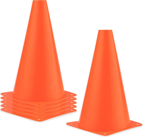 Avento Slalomkegel – weich – 6 Stück – Höhe ca. 23 cm – orange