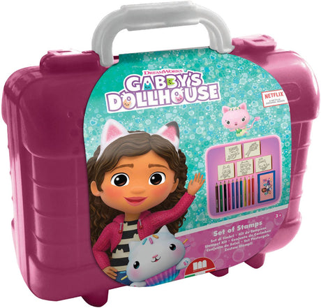 Multiprint Gabby's Dollhouse Travel Stempel und Farbkoffer