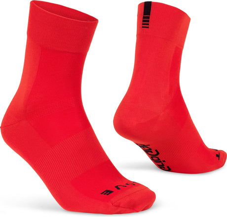Gripgrab – leichte SL Performance Sommer-Radsocken 1 Paar Coolmax-Radsocken regulärer Schnitt – rot – Unisex – Größe S (38–41)