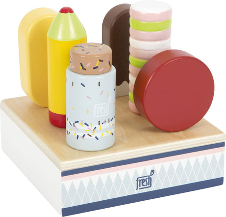 Small Foot - Eisfrische aus Holz mit Ständer, 7 Stück.