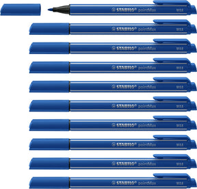 Stabilo pointmax - hardtip fineliner 0,8 mm - nylon punt - ultramarijn blauw - doos 10 stuks
