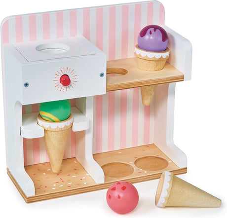 Mentari-Shop – Eiskiosk – 20 x 8,5 x 18,5 cm – mit 3 Kugeln und 3 Waffeln – 3 Jahre