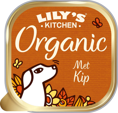 Lily's Kitchen Bio-Pastete – Nassfutter für Hunde – mit Huhn – 11 x 150 g – nl-bio-01