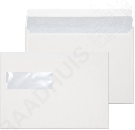 Rathausdienstumschlag C5 - 162x229mm - Fenster links - mit Klebestreifen - weiß - 100 Stück - Umschlag - rd-402560-100
