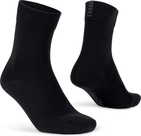 Gripgrab – leichte wasserdichte Frühlings-Herbst-Radsocken Winter-Radsocken – Schwarz – Unisex – Größe L