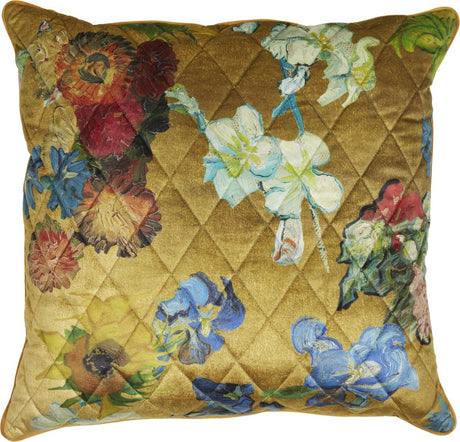 Beddinghouse x van gogh museum carré fleuri sierkussen - 50x50 cm - goud