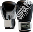 Super pro combat gear (kick)bokshandschoenen rebel zwart grijs wit 16oz