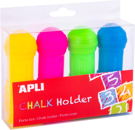 Apli Kids Kreidehalter Jumbo Multicolor – Set mit 4 Stück Kreidezubehör.