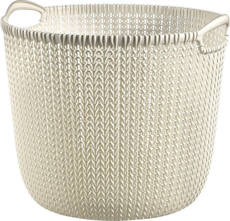 CHRAVER -Aufbewahrungskorb um etwa 30 l Crèmewit gestrickt