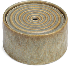 Designed by lotte drinkfontein kat jace - waterfontein kat - met filter - keramiek - groen - 20x20x10 cm - 1,05 l