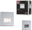 Paulmann edge led wandinbouwlamp – chroom mat – 2700k warmwit – 1,2w – 50 lm – 230v – wand- trapverlichting