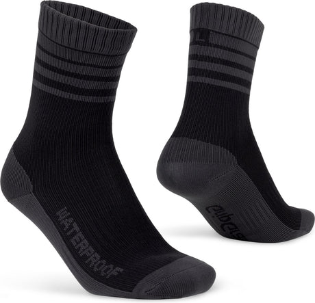 Gripgrab – mit Merino gefütterte, wasserdichte Winter-Radsocken, gefüttert mit Merinowolle – Schwarz – Unisex – Größe S