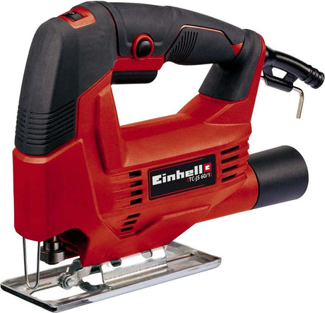 Einhell Elektro-Stichsäge TC-JS 60 1 – 400 W – Hubfrequenz 1000–3000 t min – Hubhöhe: 18 mm – Gehrungsschnitte: max. 45°