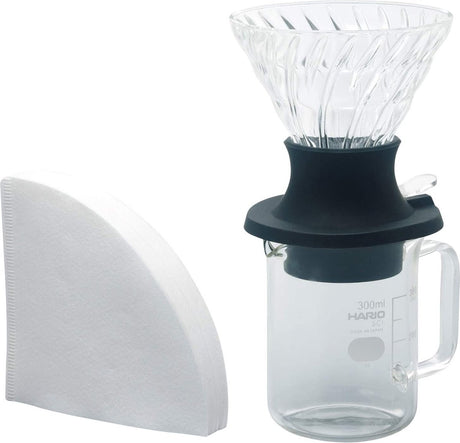 Hario v60-02 Tauchschalter-Kaffeetropfer-Servierset