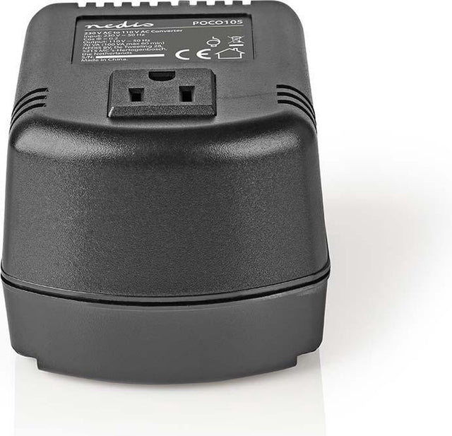 Nedis Spannungswandler 70 W – 230 V auf 110 V – geerdeter Stecker – für amerikanischen Stecker