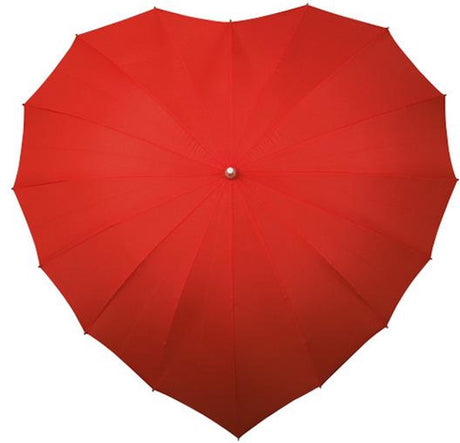 Falcone Regenschirm Herz -verdrängte 110 cm Polyesterrot