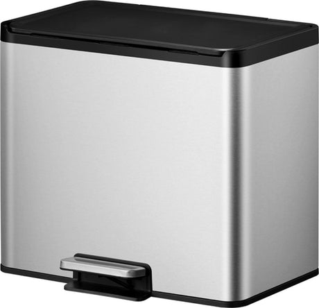 EKO Essential Recycling -Pedalbehälter 3 x 9 Liter Mat Edelstahl