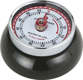 Zassenhaus magnetische kookwekker - zwart - retro-collection -