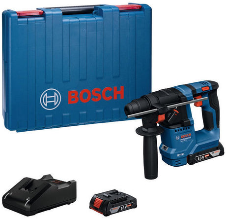 Bosch professional gbh 18v-18 accu boorhamer sds-plus 1,5j 18v 2.0ah in koffer - 0611927001