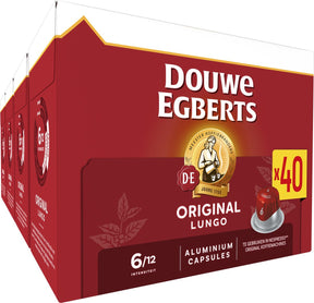 Douwe Egberts Lungo Original Kaffeetassen – Intensität 6 12 – 5 x 40 Kapseln