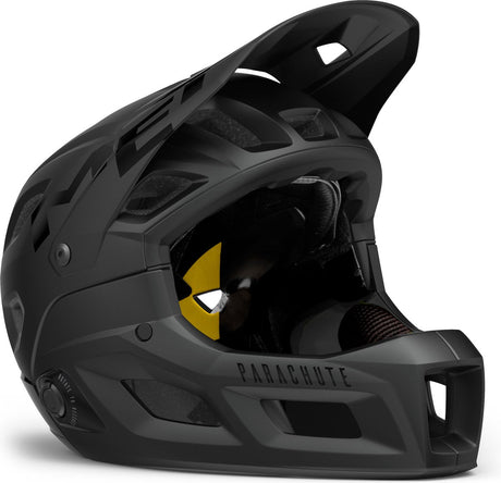 Mit Fallschirm mcr mips Fahrradhelm Herren Damen – MTB BMX Fahrradhelm Erwachsene – Größe M (56–58 cm) – Schwarz matt glänzend