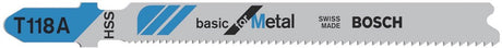 Bosch - decoupeerzaagblad t 118 a basic for metal - 100 stuks
