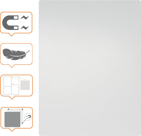 Nobo Whiteboard 45x60cm, magnetisch, rahmenlos, modular