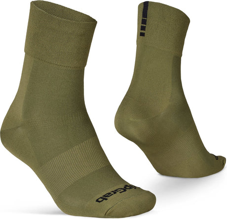 Gripgrab - lightweight sl performance zomer fietssokken 1 paar coolmax wielersport sokken regular cut - olijf groen - unisex - maat s (38-41)