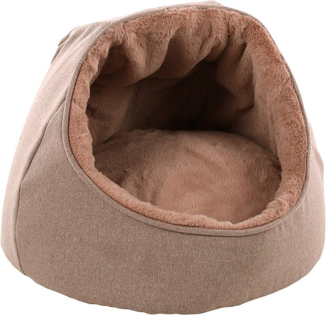 Katzenbett Flamingo - Katzenschlafkorb - Katzenhaus - Katzenhöhle - Katzenhöhle - Altrosa, 46 x 46 x 36 cm - Schlafplatz Lana